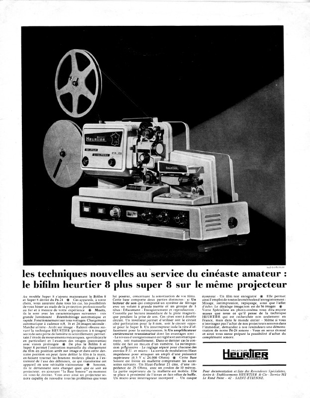 Vieux Projecteur De Cinéma HEURTIER PS8 – Pour Collection